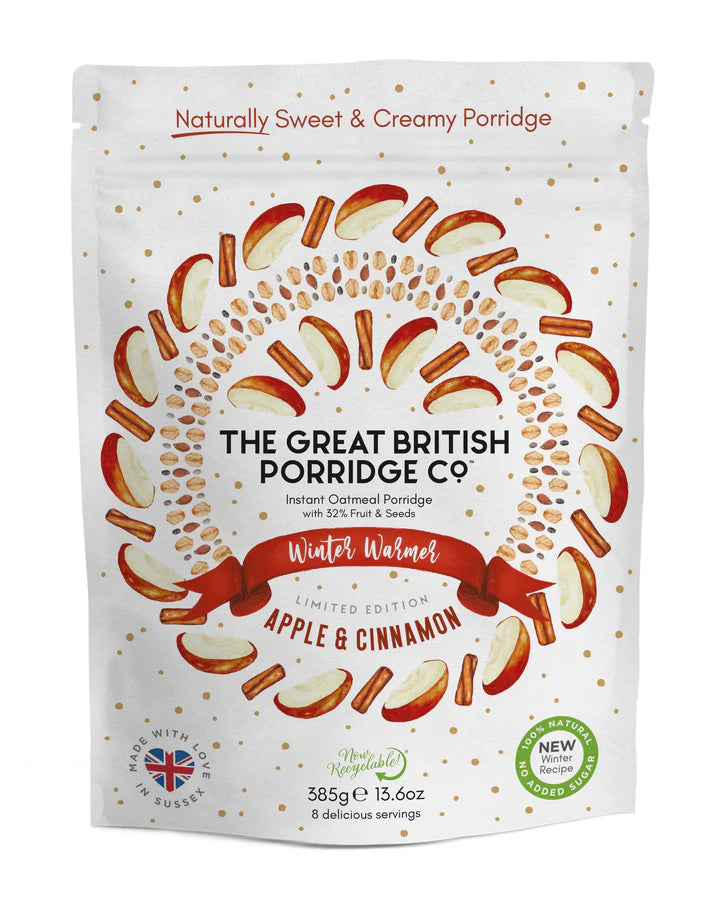 Der große britische Brei Com Apple & Cinnamon Porridge