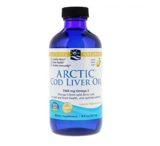 Arctic Cod Liver Oil (Lemon) 237ml - Nordic Naturals - welzo