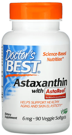 Doctor's Best Astaxanthin with AstaReal 6mg 90 veggie softgels
