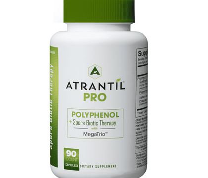 Atrantil PRO polyphenol and spore biotic therapy 90 capsules for bloating, UK stockist Welzo