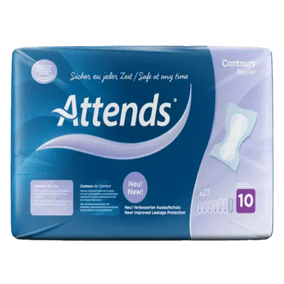 Attends Contours Regular 10 Pads Pack of 21 - welzo