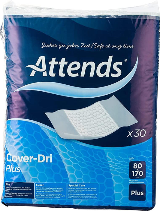 Attends Cover-Dri Plus 80 x 170cm Underpads Pack of 30 - welzo