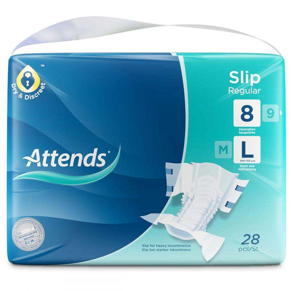 Attends Slip Regular 8 Medium Pads Pack of 28 - welzo