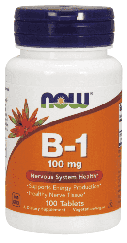 B-1 100mg, 100 Tablets - Now Foods - welzo