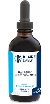 B12 Liquid (Methylcobalamin) 1mg, 120ml - Klaire Labs - welzo
