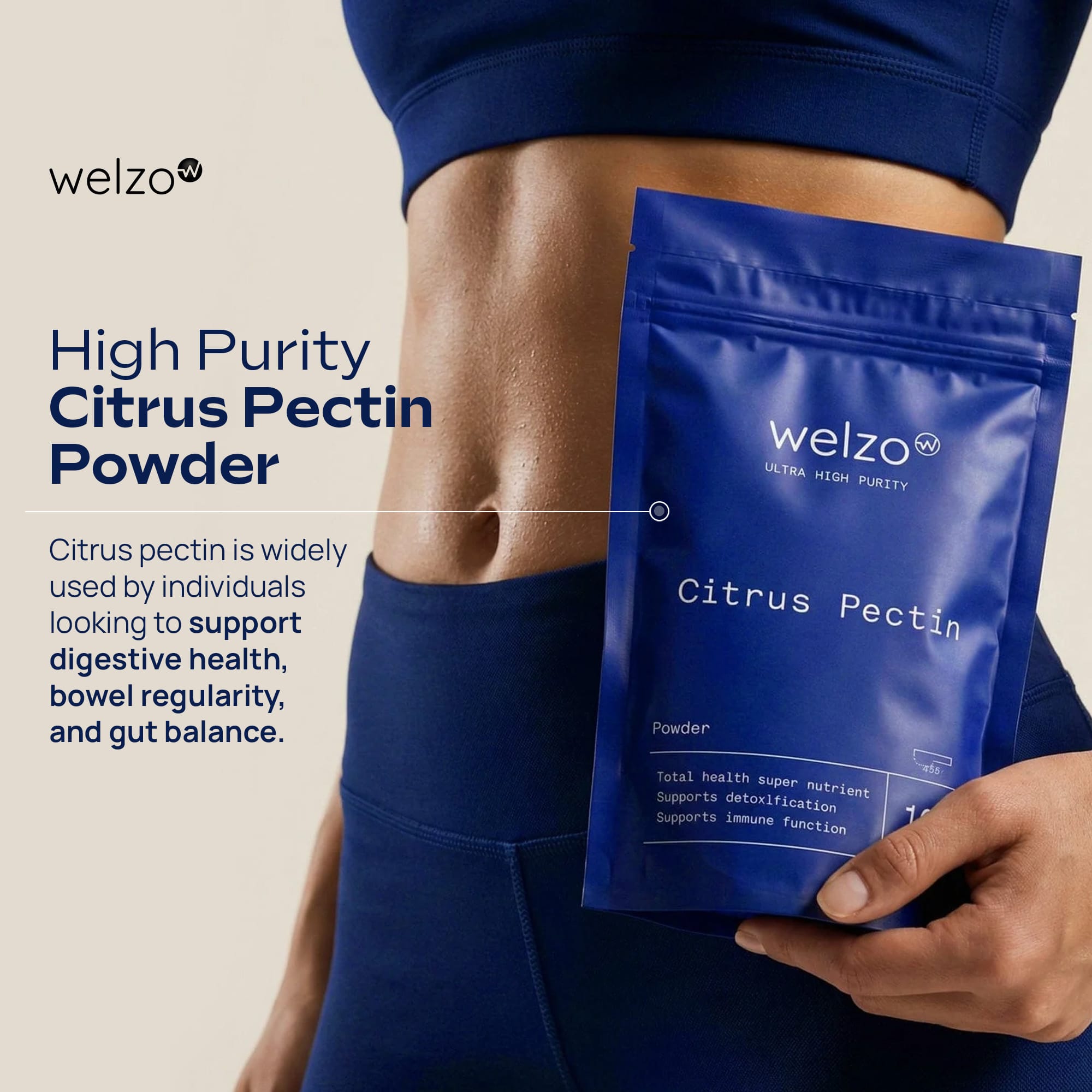 Welzo Ultra Purity Cellular Detox Stack — Modified Citrus Pectin + TUDCA + L-Glutamine