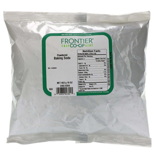 Baking Soda (Sodium Bicarbonate) Powder, 16 oz (453g) - Frontier Natural Products - welzo