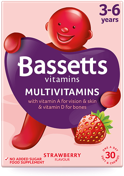 Bassetts Multivitamins Strawberry Flavour 3 - 6 years Pack of 30 - welzo