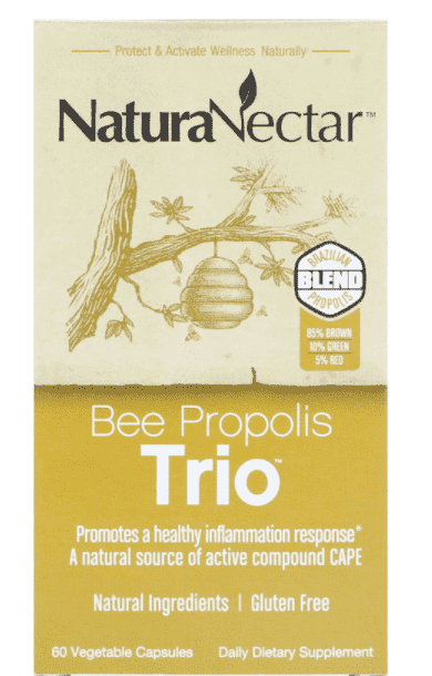 Bee Propolis Trio, 60 Vegetable Capsules - NaturaNectar - welzo