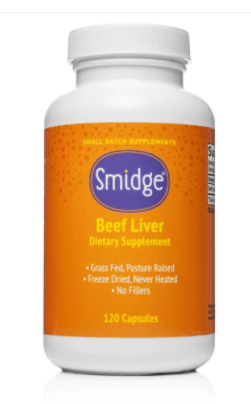 Beef Liver (120 capsules) - Smidge - welzo