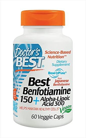 Benfotiamine 150+ Alpha-Lipoic Acid 300, 60 Capsules - Doctor's Best - welzo