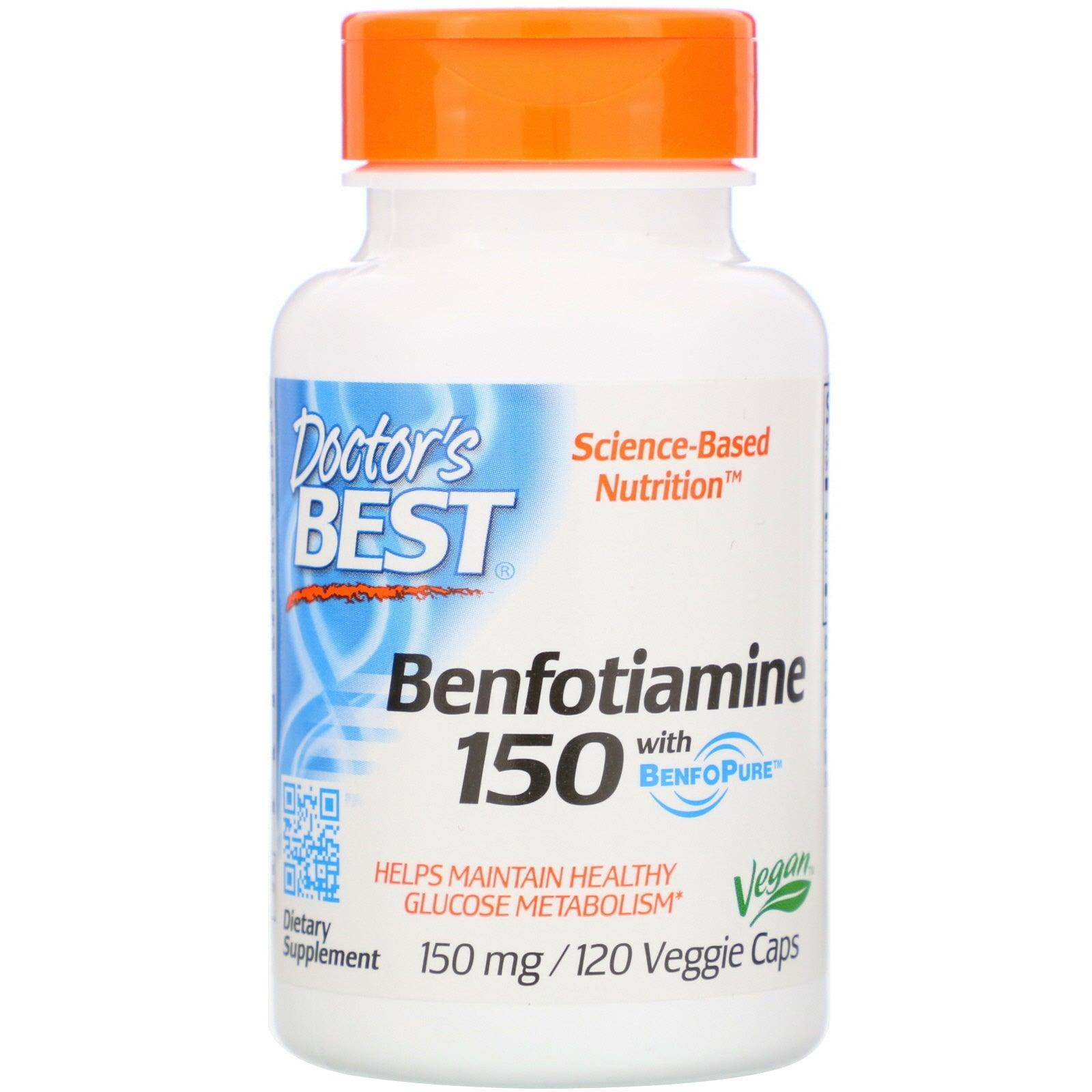 Benfotiamine with BenfoPure 150mg, 120 Capsules - Doctor's Best - welzo