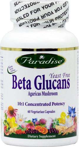 Beta Glucans, Yeast Free, 60 Veggie Caps - Paradise Herbs - welzo