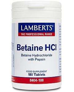 Betaine HCl 324mg /Pepsin 5mg - 180 Tablets - Lamberts - welzo