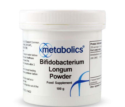 Metabolics Bifidobacterium Longum Powder 100g probiotic powder, UK stockist Welzo