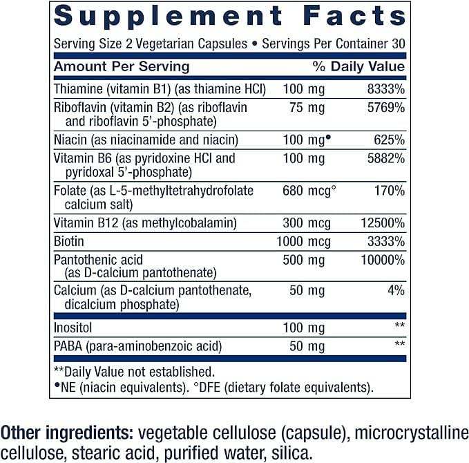 BioActive Complete B-Complex, 60 Veggie Caps - Life Extension - welzo