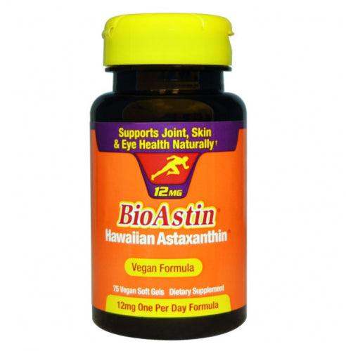Nutrex BioAstin Hawaiian Astaxanthin 12mg 75 vegan softgels bottle