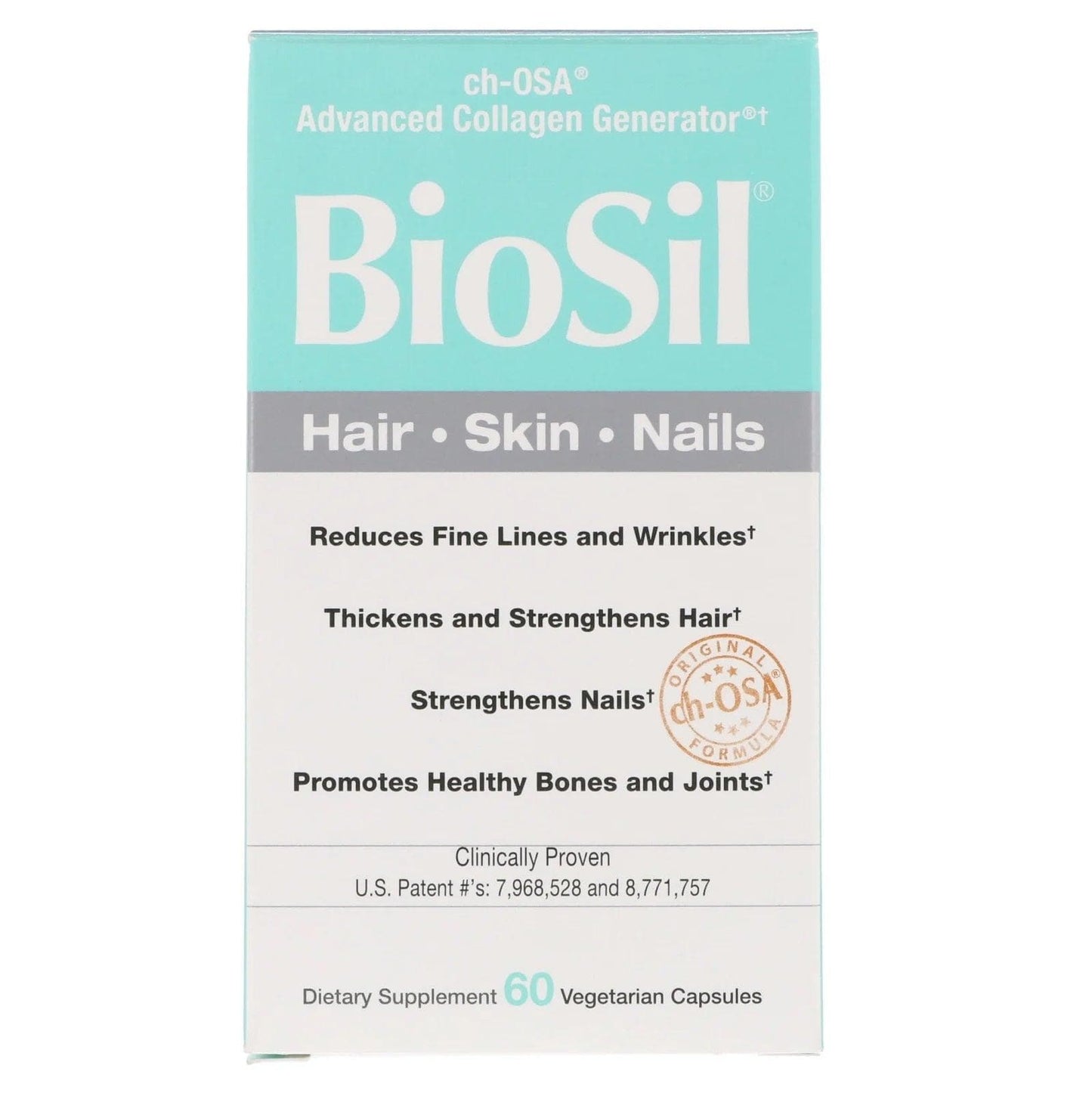 BioSil, ch-OSA (Hair, Skin & Nails) 60 Vegetarian Capsules - Natural Factors - welzo