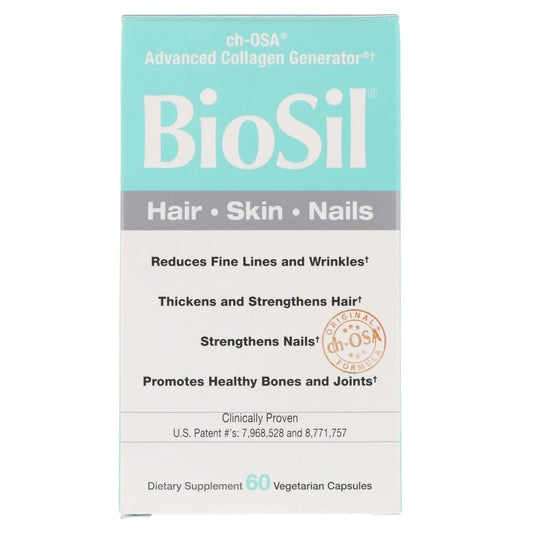 BioSil, ch-OSA (Hair, Skin & Nails) 60 Vegetarian Capsules - Natural Factors - welzo