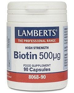 Biotin 500 mcg, 90 caps - Lamberts - welzo