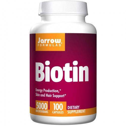 Biotin 5000 mcg, 100 Capsules - Jarrow Formulas - welzo