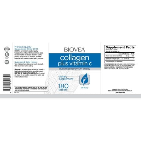 Biovea Collagen plus Vitamin C 180 Tablets