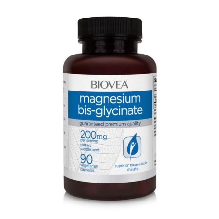 Biovea Magnesium Bisglycinate 200mg 90 Χορτοφαγικές κάψουλες