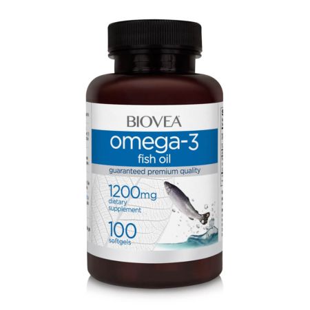 Biovea omega 3 olio di pesce 1200mg 100 Softgels