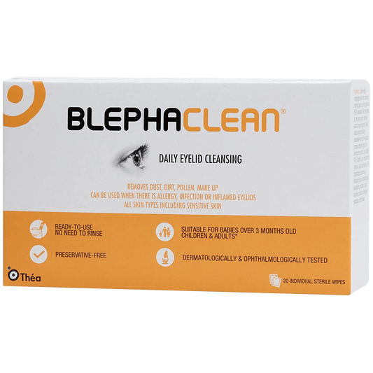 Blephaclean Sterile Eyelid Cleansing Wipes Pack of 20 x 3 - welzo