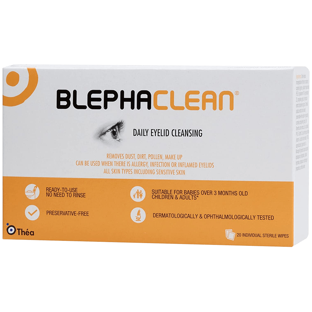 Blephaclean Sterile Eyelid Cleansing Wipes Pack of 20 x 3 - welzo