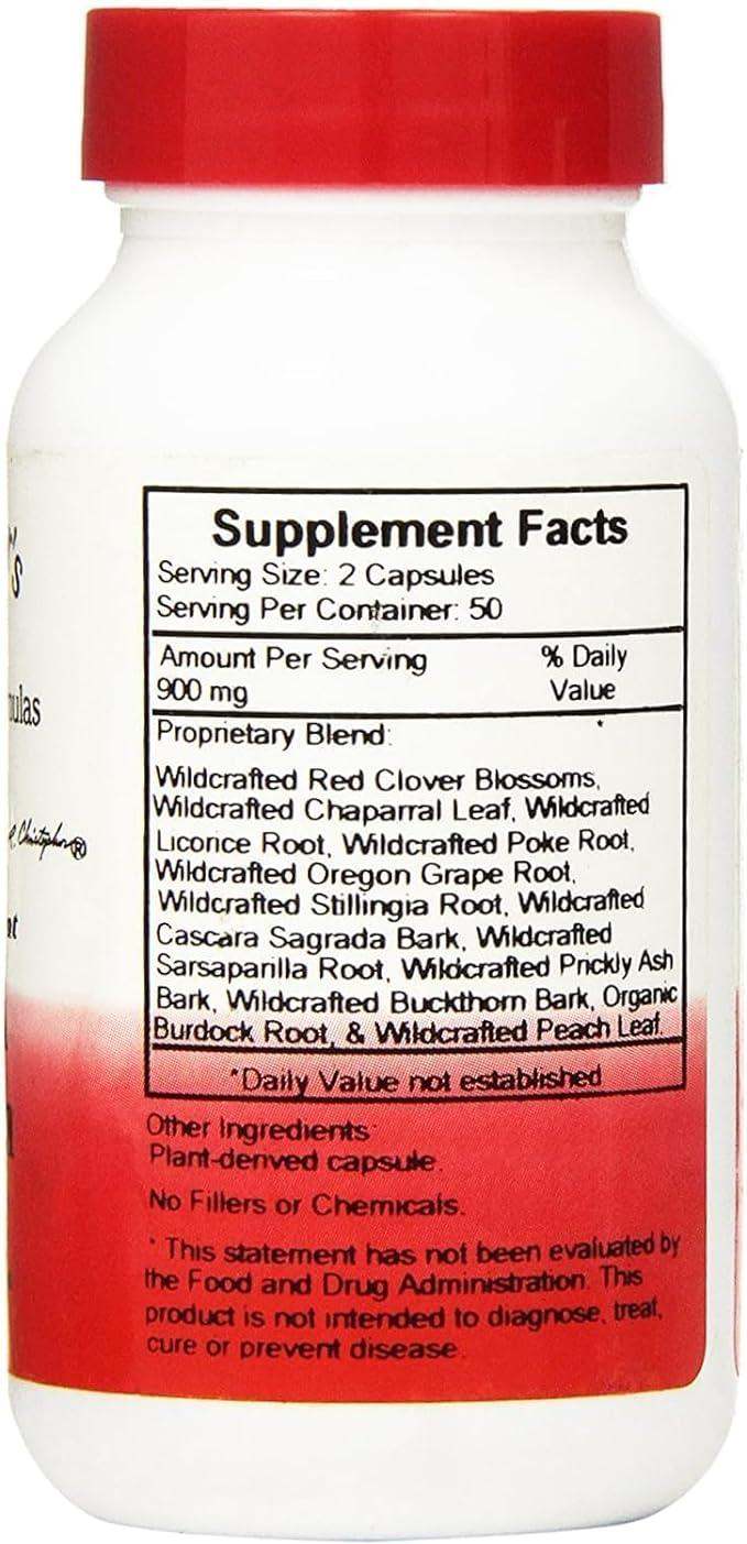 Blood Stream Formula, 450 mg, 100 Veggie Caps - Christopher's Original Formulas - welzo