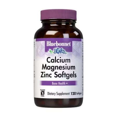 Bluebonnet kalcium, magnézium, cink és D3 -vitamin 120 SoftGels