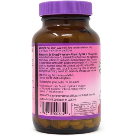 Bluebonnet Earthsweet Chewables Vitamin D3