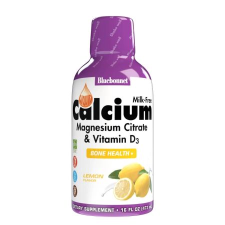 Bluebonnet Flüssigkalcium, Magnesiumcitrat und Vitamin D3 Lemon16 FL OZ