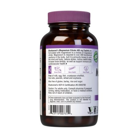 Bluebonnet Magnésium Citrate 120 Caplets