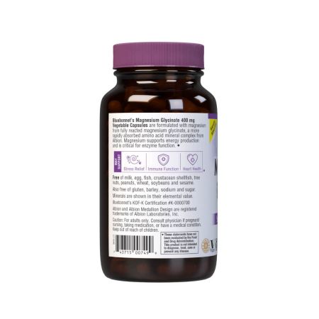 Bluebonnet Magnesium glycinat 120 Vegetabilske kapsler