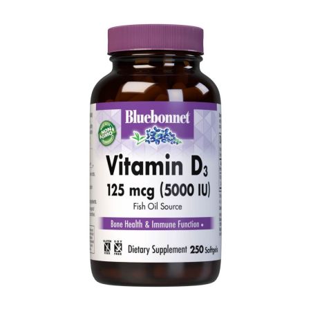 Bluebonnet -vitamiini D3 5000iu 250 Softgels