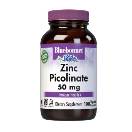 Bluebonnet Zinc Picolinate 50mg 100 Vegetable Capsules