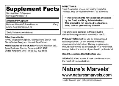 Nature's Marvels Bone Marrow Bioregulator – 20 Capsules – image 4