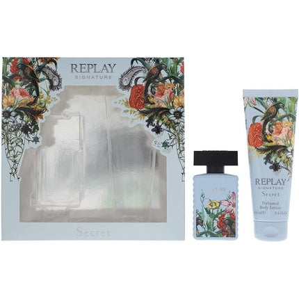 Replay Signature Secret For Woman Gift Set - Eau De Toilette 30ml and Body Lotion 100ml