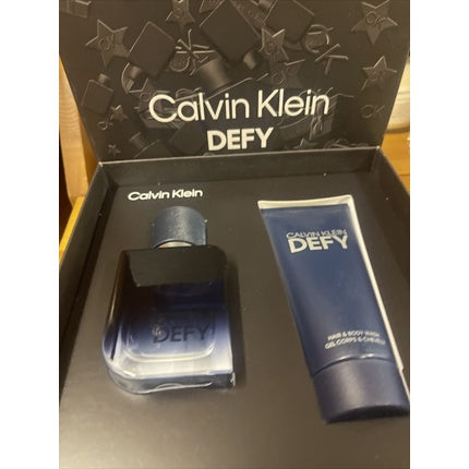 Calvin Klein Defy 50ml Eau De Parfum Gift Set with 100ml Shower Gel - Boxed