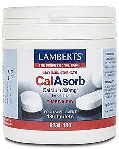 CalAsorb® - Calcium (citrate) 800mg, 180 tabs - Lamberts - welzo