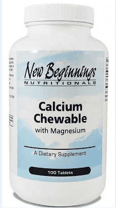 Calcium Chewable w / Magnesium, 100 tablets, New Beginnings - welzo