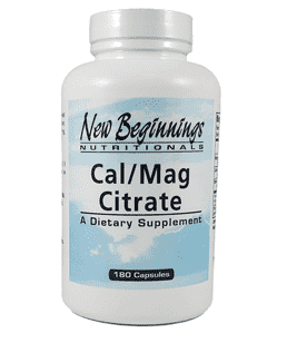 Calcium Magnesium Citrate 180 Caps Cal Mag New Beginnings