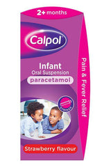 Calpol Infant Suspension, Paracetamol Medication, For 2+ Months, Strawberry Flavour - welzo