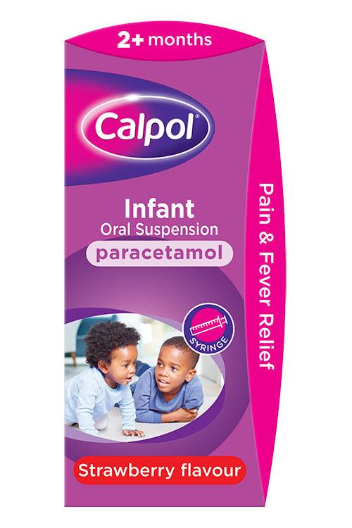 Calpol Infant Suspension, Paracetamol Medication, For 2+ Months, Strawberry Flavour - welzo