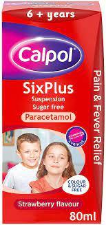 Calpol SixPlus Sugar Free Suspension Strawberry Flavour 6+ Years 200ml - welzo