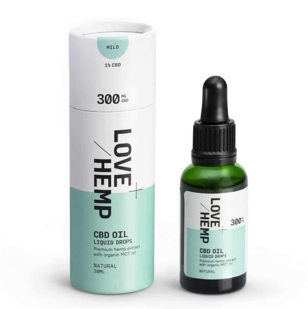 CBD Liquid Oral Oil Drops (300mg CBD) 30ml - Love Hemp® - welzo