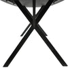 140cm Grey Stone Effect Dining Table – Ceniza Matt Veneer Top with Black Metal Legs