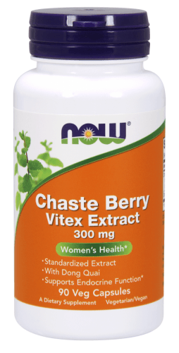 Chaste Berry Vitex Extract, 300 mg, 90 Vcaps - Now Foods - welzo